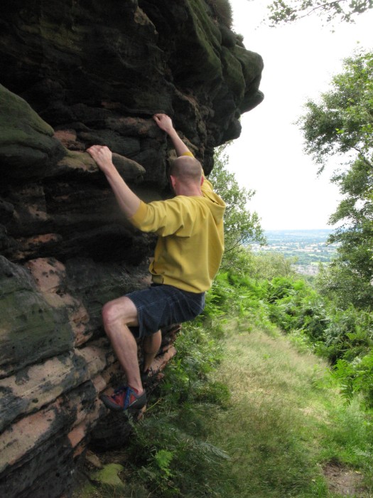 Traversing at Helsby Hill in Cheshire