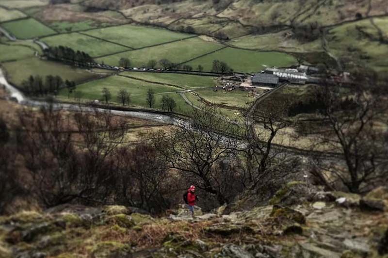 View from Sourmilk Gill towards Seathwaite