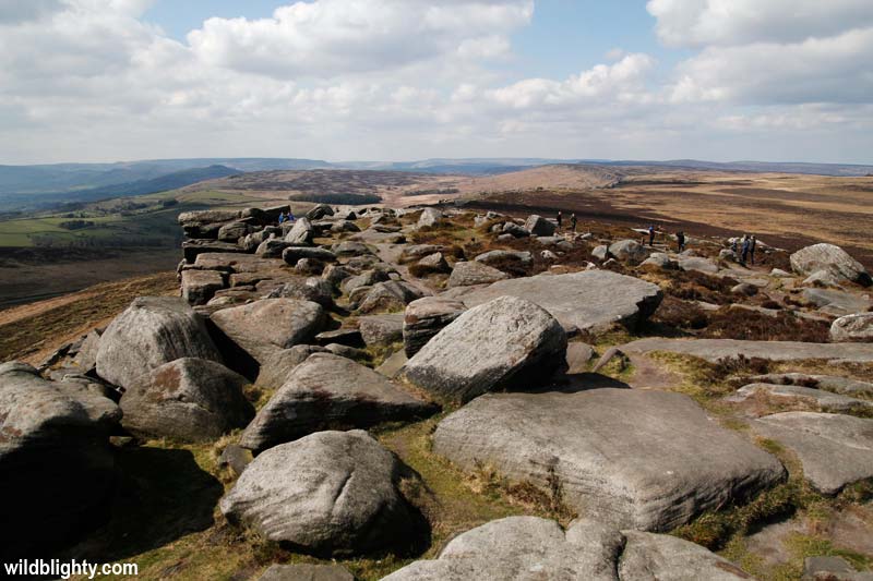 The Stanage Edge summit path.