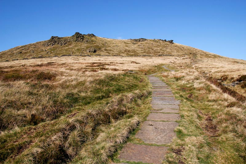 Path leading up to Kinder Low in the Peak District.
