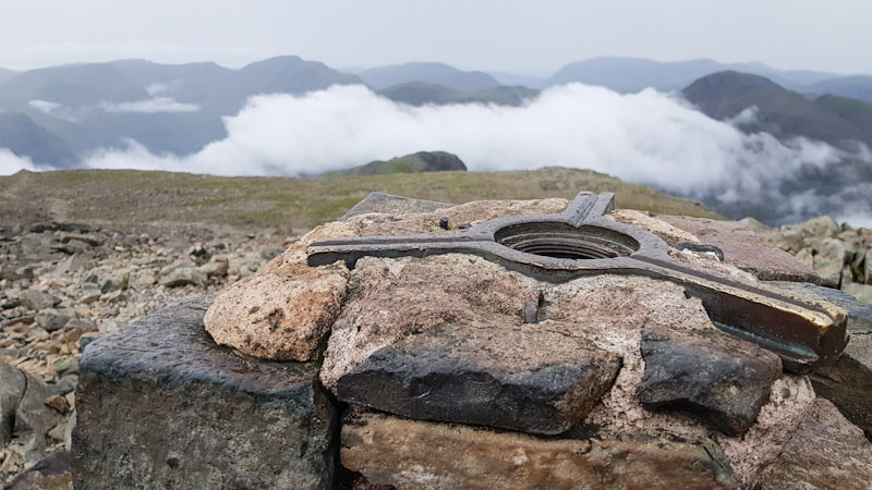 summit cairn on scafell pike