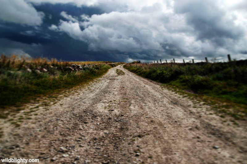 A multi-use loose stone path near Rowter Farm