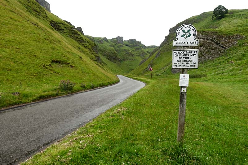 Looking up Winnats Pass