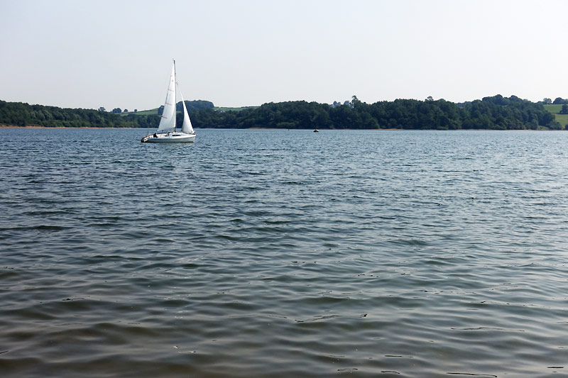 A small sailing vessel on Carsington Water