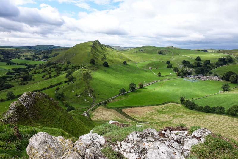 Elevated view of Chrome Hill from Parkhouse Hill