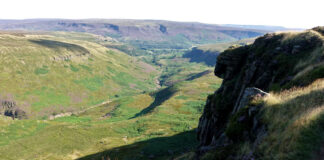 Elevated view of Crowden Valley from Laddow Rocks